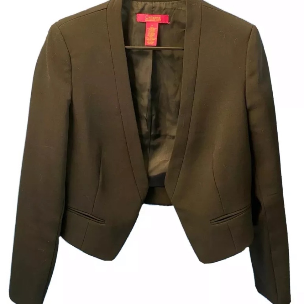 Catherine MaLandrino Women Black Short Blazer Sz 8